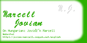 marcell jovian business card